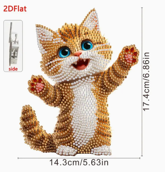Diamond Painting 2D Wackelkopf – Katzenfigur